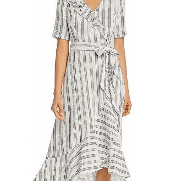 Calvin Klein Dresses & Skirts - Authentic Calvin Klein Women's Ruffle Front Wrap Dress